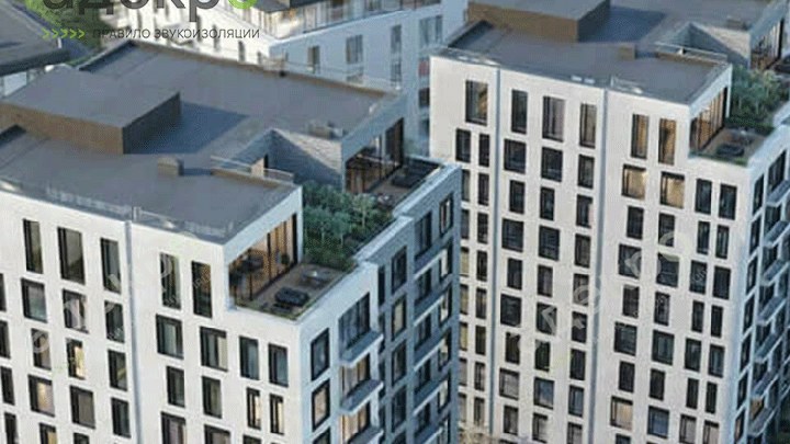 Комплексная звукоизоляция квартиры 180 м² в ЖК Вишнёвый сад. Решение для пола, стен, потолка и инженерных систем. Гарантированная тишина.