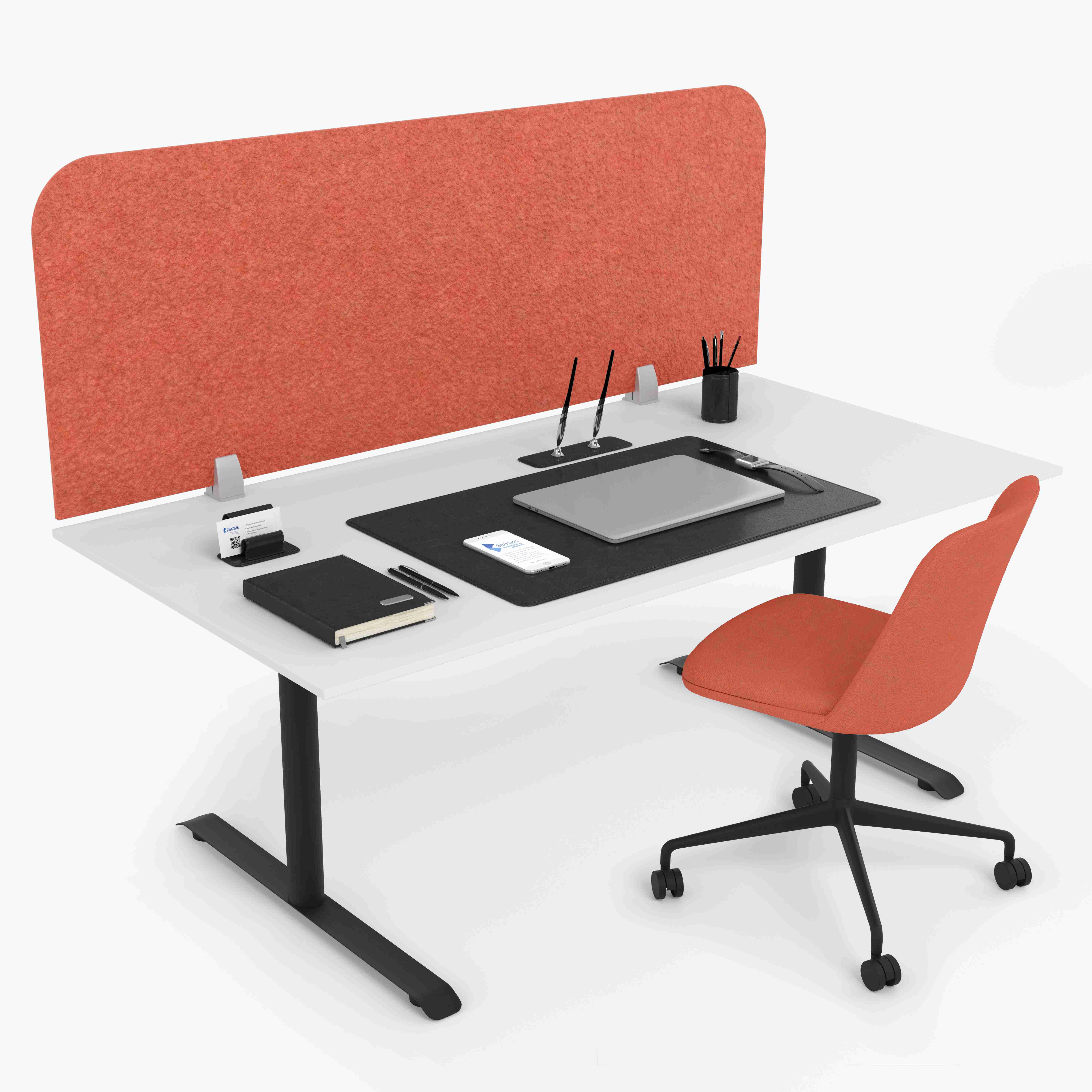 Акустическая панель Виридис Фелт Экран для стола Фокс (1400х350х9 мм)