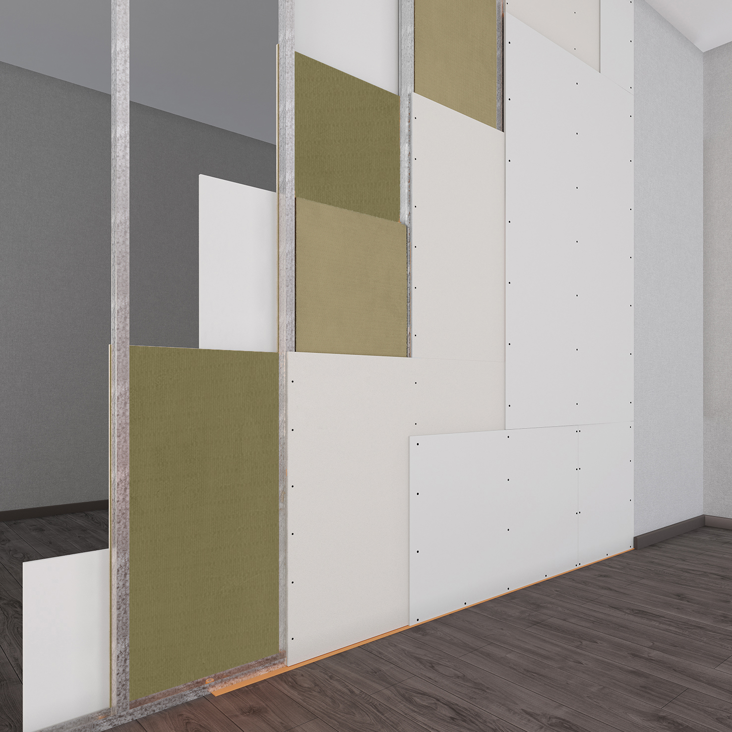 Система звукоизоляции перегородки «Барклайн Базовая»